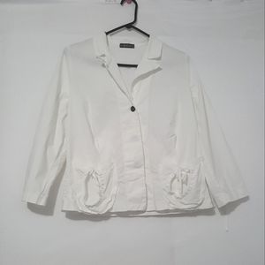 XCVI  Button Front Cotton Collared Jacket